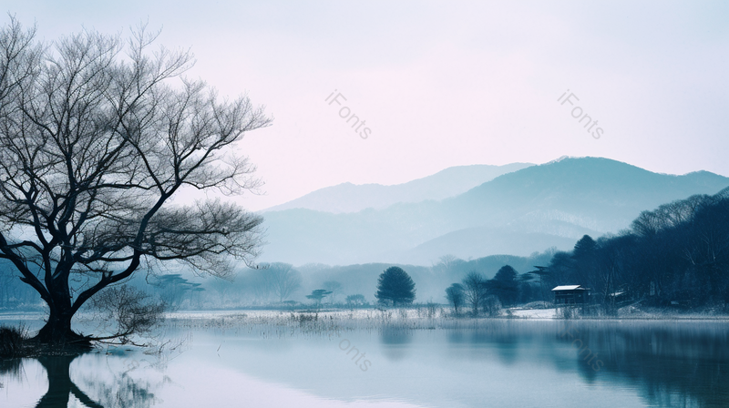 中国风山水画水墨画乡村农村山水田园摄影背景,高清,摄影图,摄影图片,图片大全,摄影图免费下载